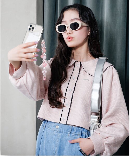 algy（アルジー）の「【セットアップ】ツイードジャケット（セットアップ・キッズ・ブラック/ピンク・XX-SMALL/X-SMALL/MEDIUM/SMALL）」の15枚目の写真