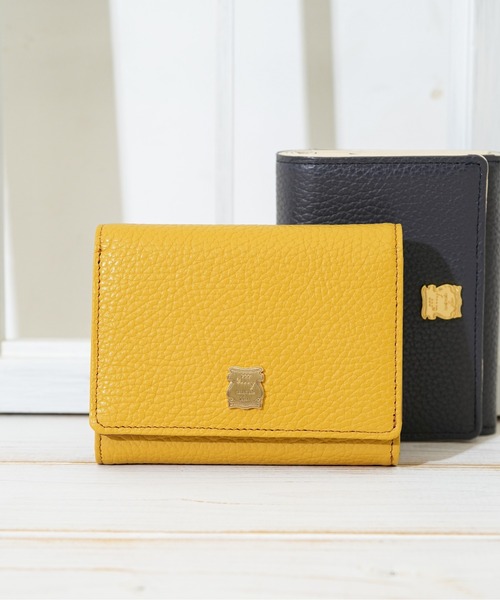 efffy(エフィー)の「【efffy/エフィー】 コンパクトウォレット イタリア製牛革 日本製(財布・レディース・グリーン系その他/ラベンダー/ネイビー/ピンク/アイボリー/グレイッシュベージュ/ダークブラウン/イエロー/グリーン/ライム/イエロー系その他/ピンク系その他・FREE)」の1枚目の写真