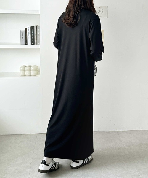 GeeRA(ジーラ)の「チュールドッキングリブワンピース(ワンピース・レディース・ブラック/チャコール・LARGE/MEDIUM)」の6枚目の写真