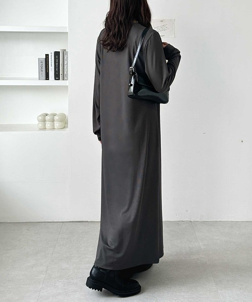 GeeRA(ジーラ)の「チュールドッキングリブワンピース(ワンピース・レディース・ブラック/チャコール・LARGE/MEDIUM)」の7枚目の写真