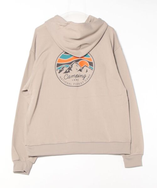 spiritoso(スピリトーゾ)の「【spiritoso】sunsetバックプリント裏毛パーカー(パーカー・レディース・グレイッシュベージュ/チャコールグレー/杢グレー・FREE)」の15枚目の写真