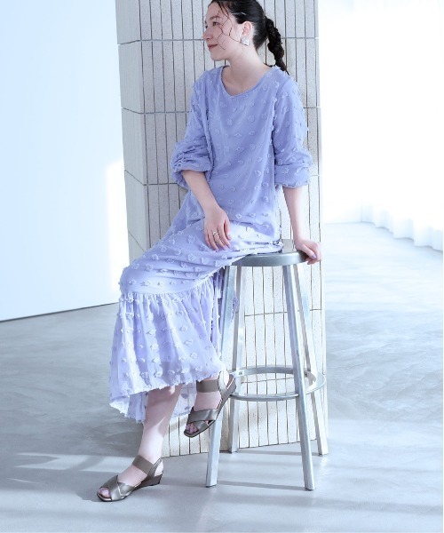 enchanted（エンチャンテッド）の「クロスワンストゴムウエッジサンダル（サンダル・レディース・ブラック/ブルーグレー/シルバー/シルバーグレー・S/M/L/LL）」の6枚目の写真