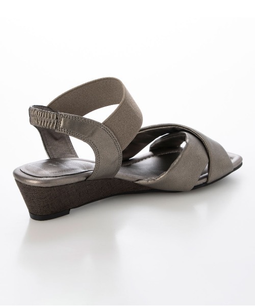 enchanted（エンチャンテッド）の「クロスワンストゴムウエッジサンダル（サンダル・レディース・ブラック/ブルーグレー/シルバー/シルバーグレー・S/M/L/LL）」の13枚目の写真