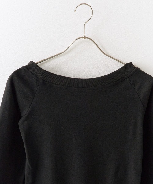 Chick(チック)の「Soft Tach Offshoulder Knit Sewn / ソフトタッチ オフショル ニットソー 夏物 夏服(Tシャツ/カットソー・レディース・グレー/ブラック・FREE)」の15枚目の写真