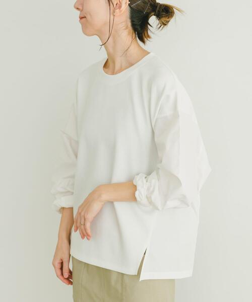 ITEMS URBANRESEARCH(アイテムズ アーバンリサーチ)の「ドッキングプルオーバー(Tシャツ/カットソー・レディース・オフホワイト/チャコールグレー/ベージュ・FREE)」の14枚目の写真