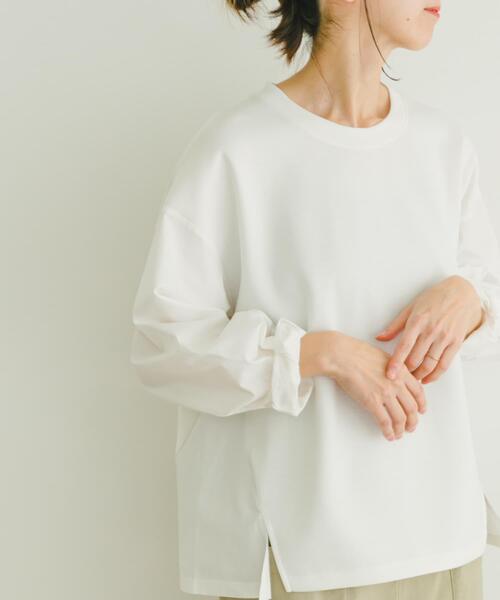 ITEMS URBANRESEARCH(アイテムズ アーバンリサーチ)の「ドッキングプルオーバー(Tシャツ/カットソー・レディース・オフホワイト/チャコールグレー/ベージュ・FREE)」の15枚目の写真