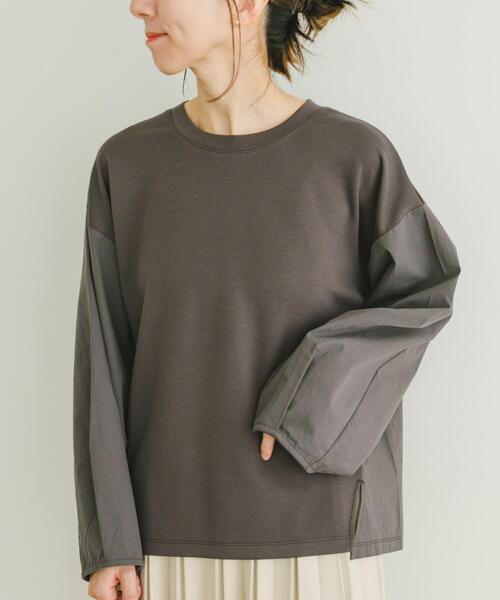 ITEMS URBANRESEARCH(アイテムズ アーバンリサーチ)の「ドッキングプルオーバー(Tシャツ/カットソー・レディース・オフホワイト/チャコールグレー/ベージュ・FREE)」の21枚目の写真