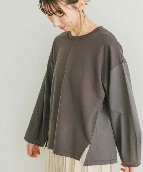 ITEMS URBANRESEARCH(アイテムズ アーバンリサーチ)の「ドッキングプルオーバー(Tシャツ/カットソー・レディース・オフホワイト/チャコールグレー/ベージュ・FREE)」の22枚目の写真