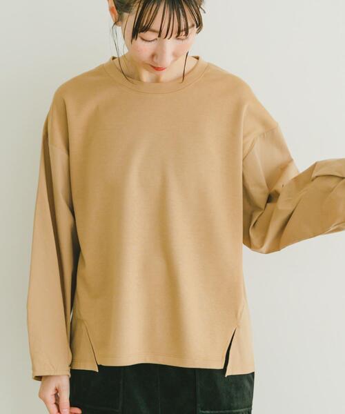 ITEMS URBANRESEARCH(アイテムズ アーバンリサーチ)の「ドッキングプルオーバー(Tシャツ/カットソー・レディース・オフホワイト/チャコールグレー/ベージュ・FREE)」の10枚目の写真