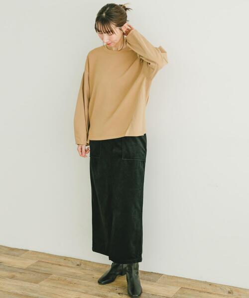 ITEMS URBANRESEARCH(アイテムズ アーバンリサーチ)の「ドッキングプルオーバー(Tシャツ/カットソー・レディース・オフホワイト/チャコールグレー/ベージュ・FREE)」の4枚目の写真