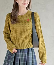 rps | ハート刺繍ケーブルニットプルオーバー(ニット/セーター)