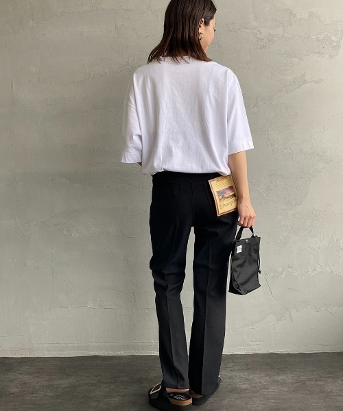 Healthknit（ヘルスニット）の「[HEALTHKNIT/ヘルスニット] 別注 ビッグシルエット ヘンリーネックTシャツ（Tシャツ/カットソー・レディース・ブラック/ホワイト/オートミール・S/M/L/XL/XXL）」の12枚目の写真