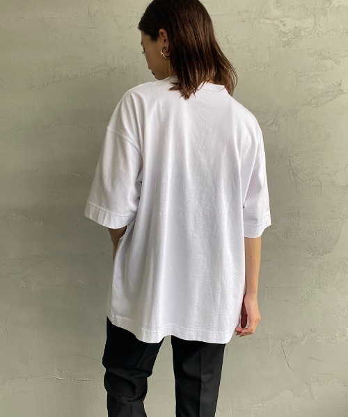 Healthknit（ヘルスニット）の「[HEALTHKNIT/ヘルスニット] 別注 ビッグシルエット ヘンリーネックTシャツ（Tシャツ/カットソー・レディース・ブラック/ホワイト/オートミール・S/M/L/XL/XXL）」の15枚目の写真