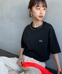[LACOSTE/ラコステ] ワンポイントロゴ クルーネックポケットTシャツ