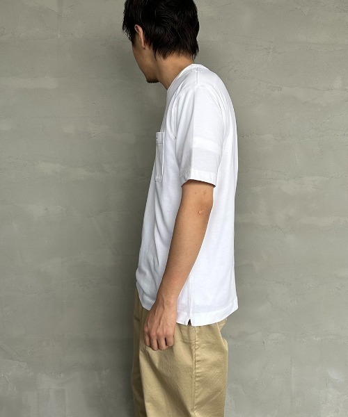 LACOSTE（ラコステ）の「[LACOSTE/ラコステ] ワンポイントロゴ クルーネックポケットTシャツ（Tシャツ/カットソー・レディース・ブラック/ネイビー/ホワイト/オフホワイト・2/3/4/5/6）」の19枚目の写真