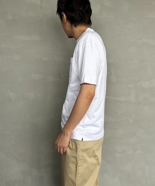 LACOSTE（ラコステ）の「[LACOSTE/ラコステ] ワンポイントロゴ クルーネックポケットTシャツ（Tシャツ/カットソー・レディース・ブラック/ネイビー/ホワイト/オフホワイト・2/3/4/5/6）」の22枚目の写真