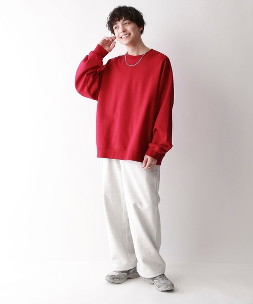 SIGNAL SPORTS（シグナルスポーツ）の「【SIGNAL SPORTS】13オンスヘビーウェイトコットン/裏毛スウェットワイドパンツ（スウェットパンツ・メンズ・その他4/ネイビー/ブラック・FREE）」の17枚目の写真