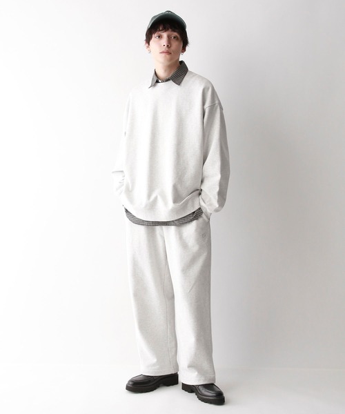 SIGNAL SPORTS（シグナルスポーツ）の「【SIGNAL SPORTS】13オンスヘビーウェイトコットン/裏毛スウェットワイドパンツ（スウェットパンツ・メンズ・その他4/ネイビー/ブラック・FREE）」の4枚目の写真