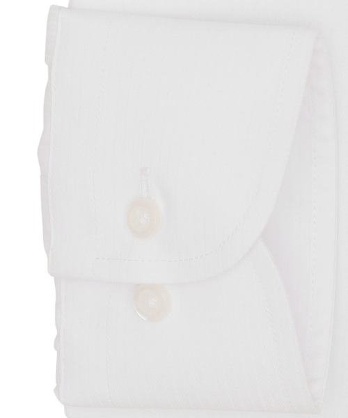 TOKYO SHIRTS（トウキョウシャツ）の「透け防止 形態安定ノーアイロン ワイド 長袖ビジネスワイシャツ（ビジネスシャツ・メンズ・ホワイト・首回り39cm-裄丈80cm/首回り39cm-裄丈84cm/首回り41cm-裄丈82cm/首回り41cm-裄丈86cm/首回り43cm-裄丈86cm/首回り37cm-裄丈80cm/首回り37cm-裄丈84cm/首回り42cm-裄丈82cm/首回り42cm-裄丈86cm/首回り43cm-裄丈82cm）」の3枚目の写真