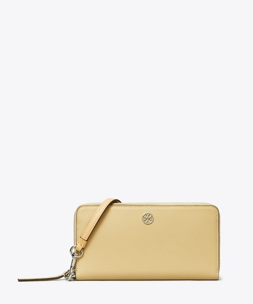 TORY BURCH（トリーバーチ）の「ロビンソン ペブルド ジップ コンチネンタル ウォレット（財布・レディース・サンドベージュ/ライトグレー/ライトブラウン/ブラック/イエロー系・ONE SIZE）」の17枚目の写真