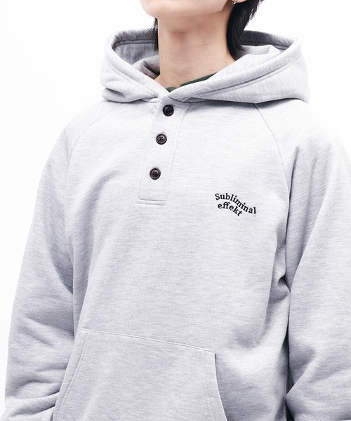 セール】HENRY NECK WAVE LOGO HOODIE / ヘンリーネックウェーブ
