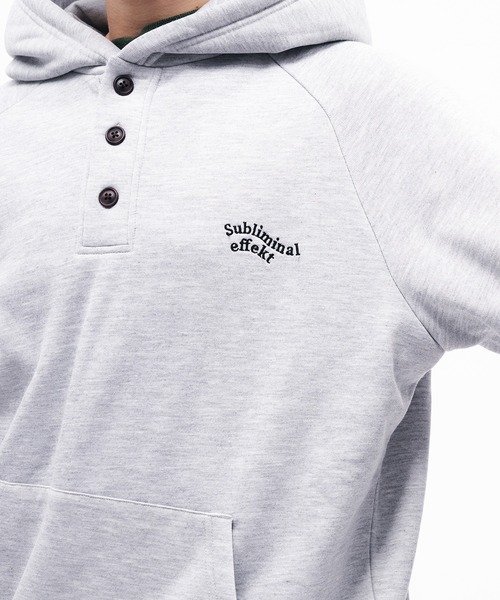 セール】HENRY NECK WAVE LOGO HOODIE / ヘンリーネックウェーブ