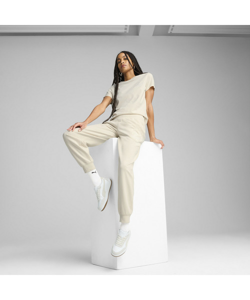 PUMA(プーマ)の「PUMA プーマ ウィメンズ ESS スクリプト コンフォート スウェットパンツ(その他パンツ・レディース・オフホワイト/ブラック・LARGE/MEDIUM/X-LARGE/SMALL)」の4枚目の写真