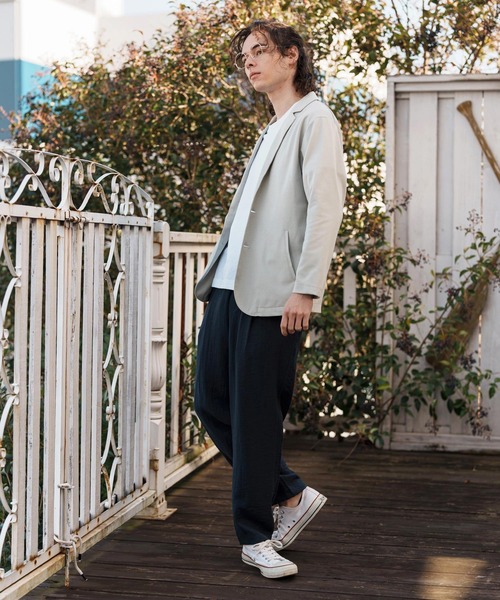 CAMBIO（カンビオ）の「mj10561- ポンチテーラードジャケット（テーラードジャケット・メンズ・グレー系その他/ブラック/ライトグレー・M/L/XL）」の7枚目の写真