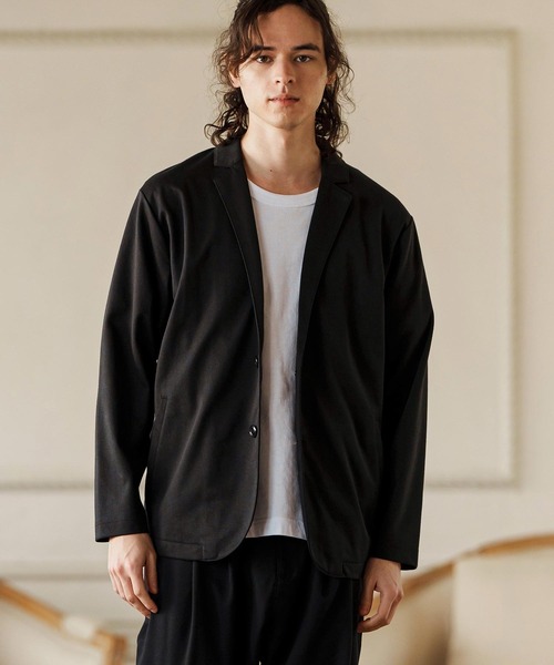 CAMBIO（カンビオ）の「mj10561- ポンチテーラードジャケット（テーラードジャケット・メンズ・グレー系その他/ブラック/ライトグレー・M/L/XL）」の9枚目の写真