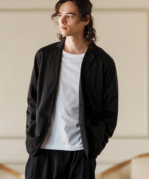 CAMBIO（カンビオ）の「mj10561- ポンチテーラードジャケット（テーラードジャケット・メンズ・グレー系その他/ブラック/ライトグレー・M/L/XL）」の10枚目の写真