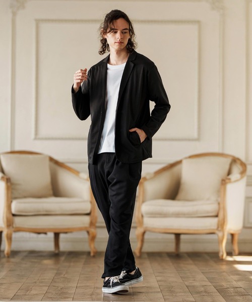 CAMBIO（カンビオ）の「mj10561- ポンチテーラードジャケット（テーラードジャケット・メンズ・グレー系その他/ブラック/ライトグレー・M/L/XL）」の12枚目の写真