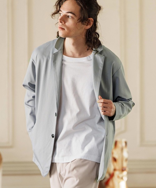 CAMBIO（カンビオ）の「mj10561- ポンチテーラードジャケット（テーラードジャケット・メンズ・グレー系その他/ブラック/ライトグレー・M/L/XL）」の14枚目の写真