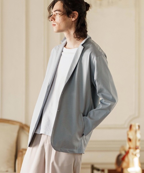 CAMBIO（カンビオ）の「mj10561- ポンチテーラードジャケット（テーラードジャケット・メンズ・グレー系その他/ブラック/ライトグレー・M/L/XL）」の15枚目の写真