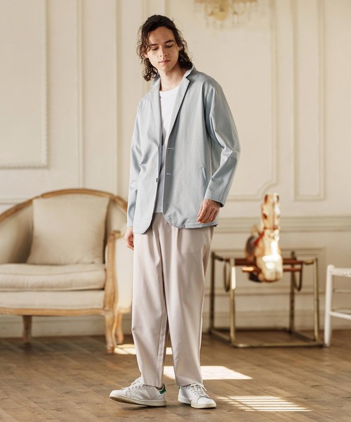 CAMBIO（カンビオ）の「mj10561- ポンチテーラードジャケット（テーラードジャケット・メンズ・グレー系その他/ブラック/ライトグレー・M/L/XL）」の17枚目の写真