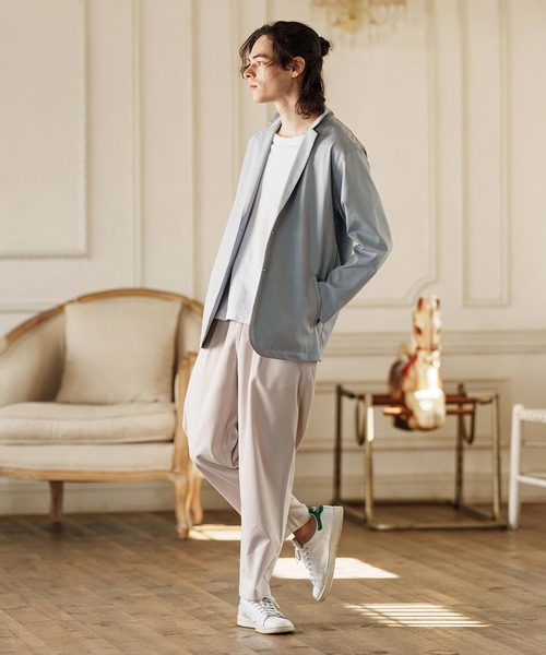 CAMBIO（カンビオ）の「mj10561- ポンチテーラードジャケット（テーラードジャケット・メンズ・グレー系その他/ブラック/ライトグレー・M/L/XL）」の18枚目の写真