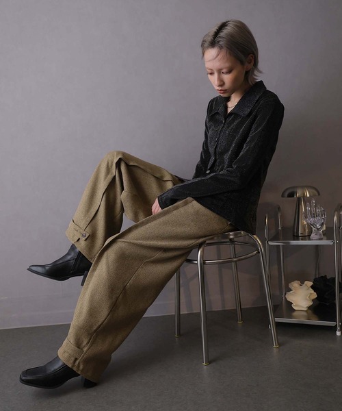 Doula Doula(ドゥーラドゥーラ)の「ピンタックワイドパンツ(その他パンツ・レディース・ライトグレー/グレー/チャコールグレー/ライトベージュ/ベージュ・マルチサイズ)」の17枚目の写真