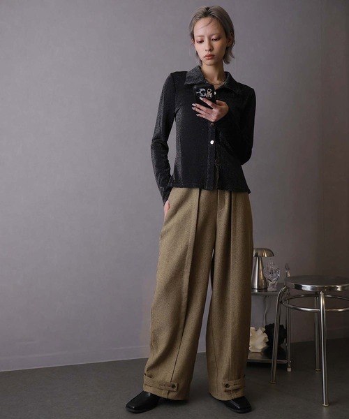 Doula Doula(ドゥーラドゥーラ)の「ピンタックワイドパンツ(その他パンツ・レディース・ライトグレー/グレー/チャコールグレー/ライトベージュ/ベージュ・マルチサイズ)」の19枚目の写真