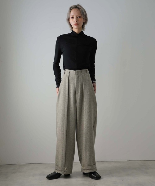 Doula Doula(ドゥーラドゥーラ)の「ピンタックワイドパンツ(その他パンツ・レディース・ライトグレー/グレー/チャコールグレー/ライトベージュ/ベージュ・マルチサイズ)」の20枚目の写真