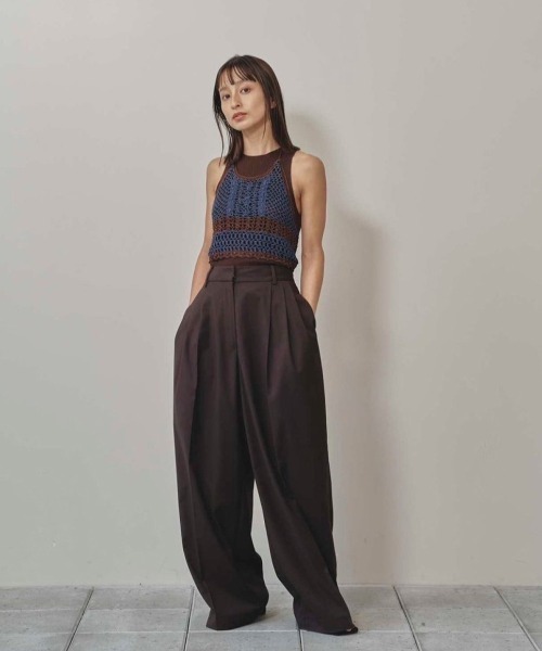 ⭐️TODAYFUL トゥデイフルPatchwork Knit Bustier黒 Crochet Knit Bustier（その他トップス）｜TODAYFUL（トゥデイ