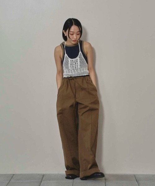 トップス EAPHI HAND CROCHET KNIT BUSTIER Eaphi fringe crochet knit bustier - メルカリ