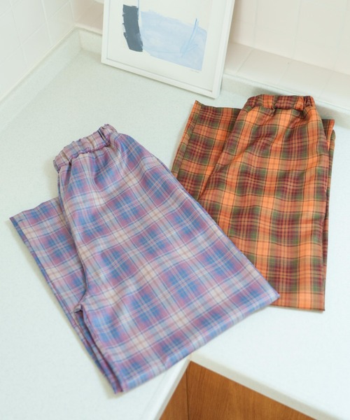 eLur(エラー)の「【eLur】チェックパンツ(その他パンツ・レディース・ブルー/オレンジ・MEDIUM/SMALL)」の19枚目の写真