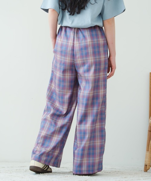 eLur(エラー)の「【eLur】チェックパンツ(その他パンツ・レディース・ブルー/オレンジ・MEDIUM/SMALL)」の8枚目の写真