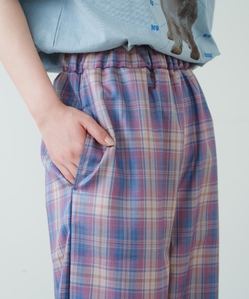 eLur(エラー)の「【eLur】チェックパンツ(その他パンツ・レディース・ブルー/オレンジ・MEDIUM/SMALL)」の9枚目の写真