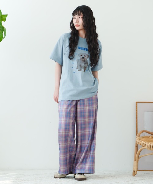 eLur(エラー)の「【eLur】チェックパンツ(その他パンツ・レディース・ブルー/オレンジ・MEDIUM/SMALL)」の12枚目の写真