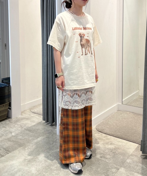 eLur(エラー)の「【eLur】チェックパンツ(その他パンツ・レディース・ブルー/オレンジ・MEDIUM/SMALL)」の16枚目の写真