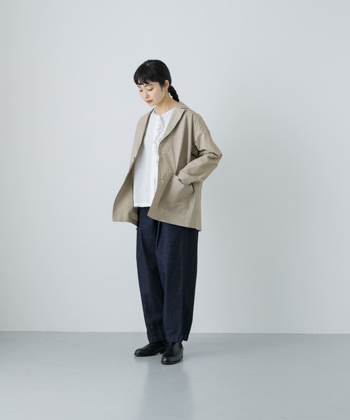 かぐれ（カグレ）の「コットンリネンフリルブラウス（シャツ