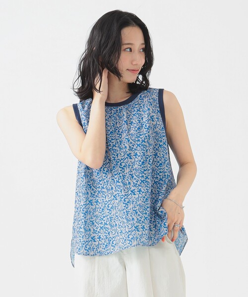 B:MING by BEAMS（ビーミングバイビームス）の「総柄 ブラウス（シャツ/ブラウス・レディース・グリーン/ブラック/ブラウン系その他/ブルー・ONE SIZE）」の10枚目の写真