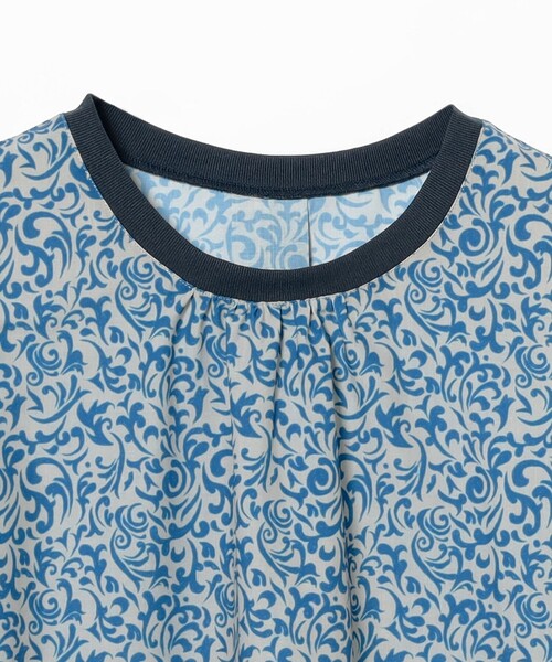 B:MING by BEAMS（ビーミングバイビームス）の「総柄 ブラウス（シャツ/ブラウス・レディース・グリーン/ブラック/ブラウン系その他/ブルー・ONE SIZE）」の5枚目の写真