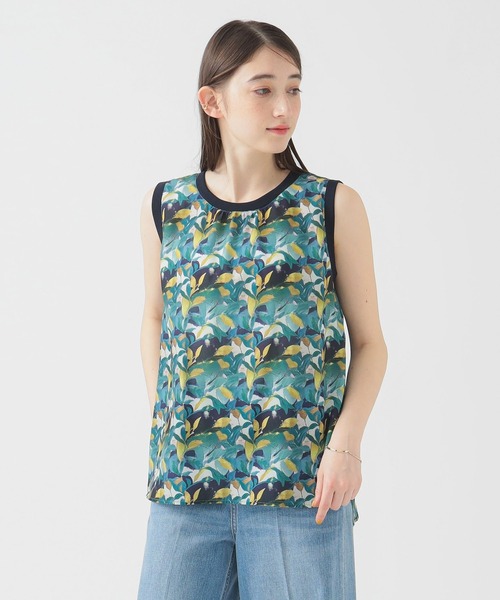 B:MING by BEAMS（ビーミングバイビームス）の「総柄 ブラウス（シャツ/ブラウス・レディース・グリーン/ブラック/ブラウン系その他/ブルー・ONE SIZE）」の4枚目の写真