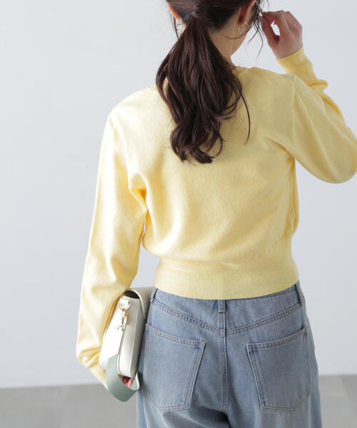 FREE'S MART（フリーズマート）の「◆[WEB限定]キャミレイヤードカシュクールニット（ニット/セーター・レディース・イエロー/ブルー/グレー/ホワイト・FREE）」の8枚目の写真